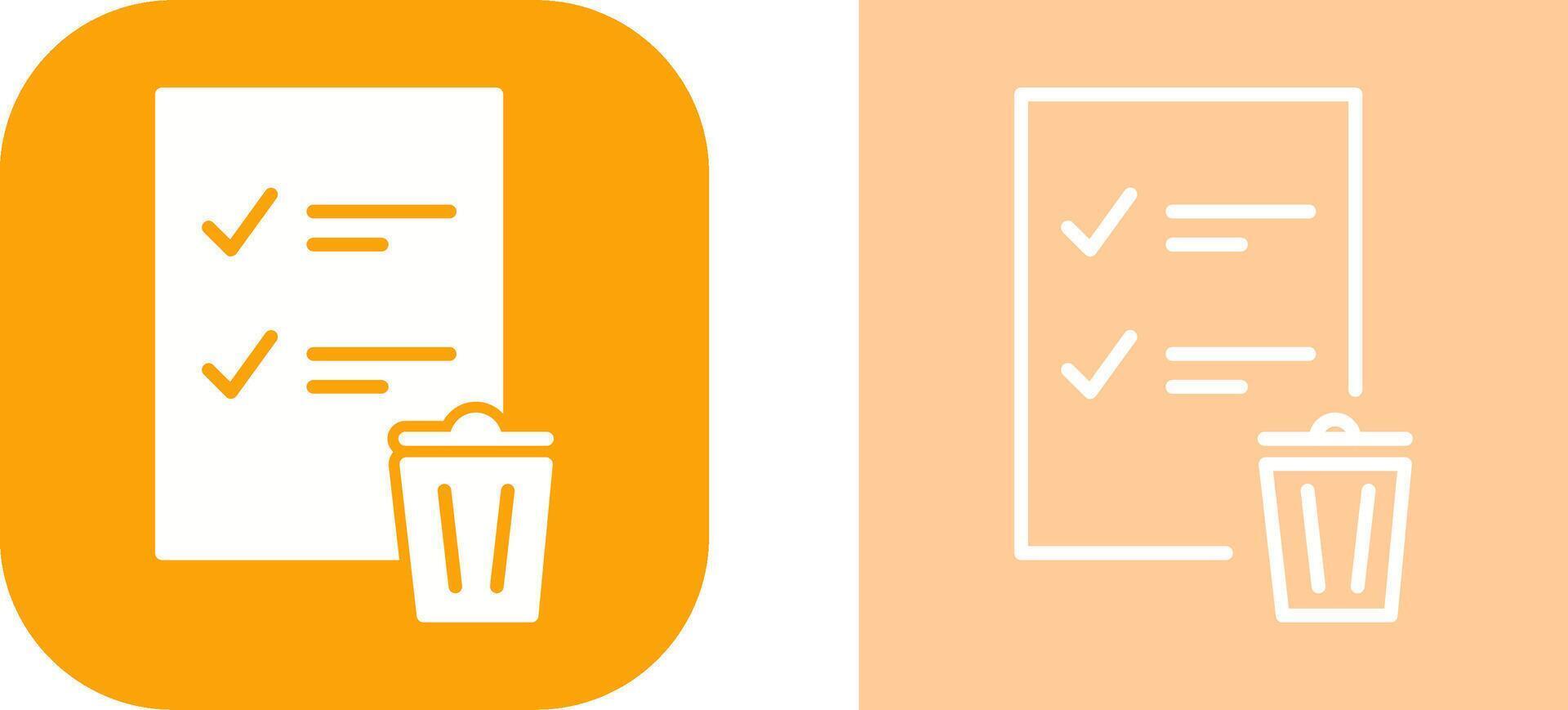 Trash List Vector Icon