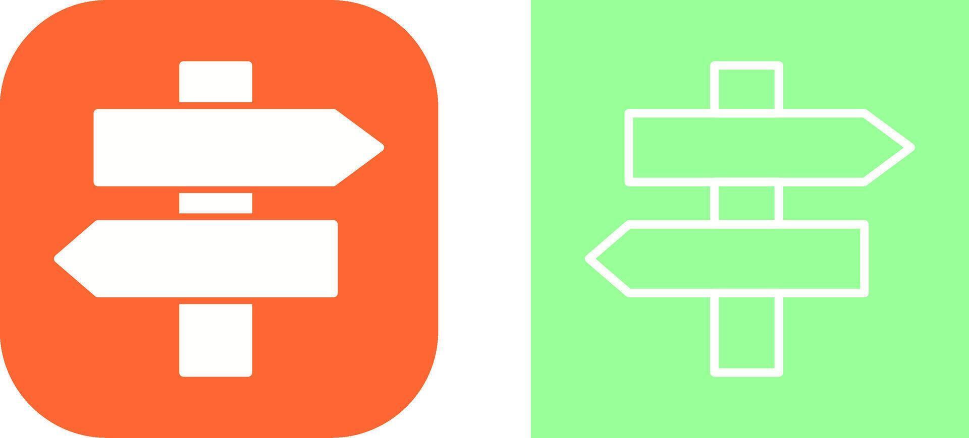 Signpost Vector Icon