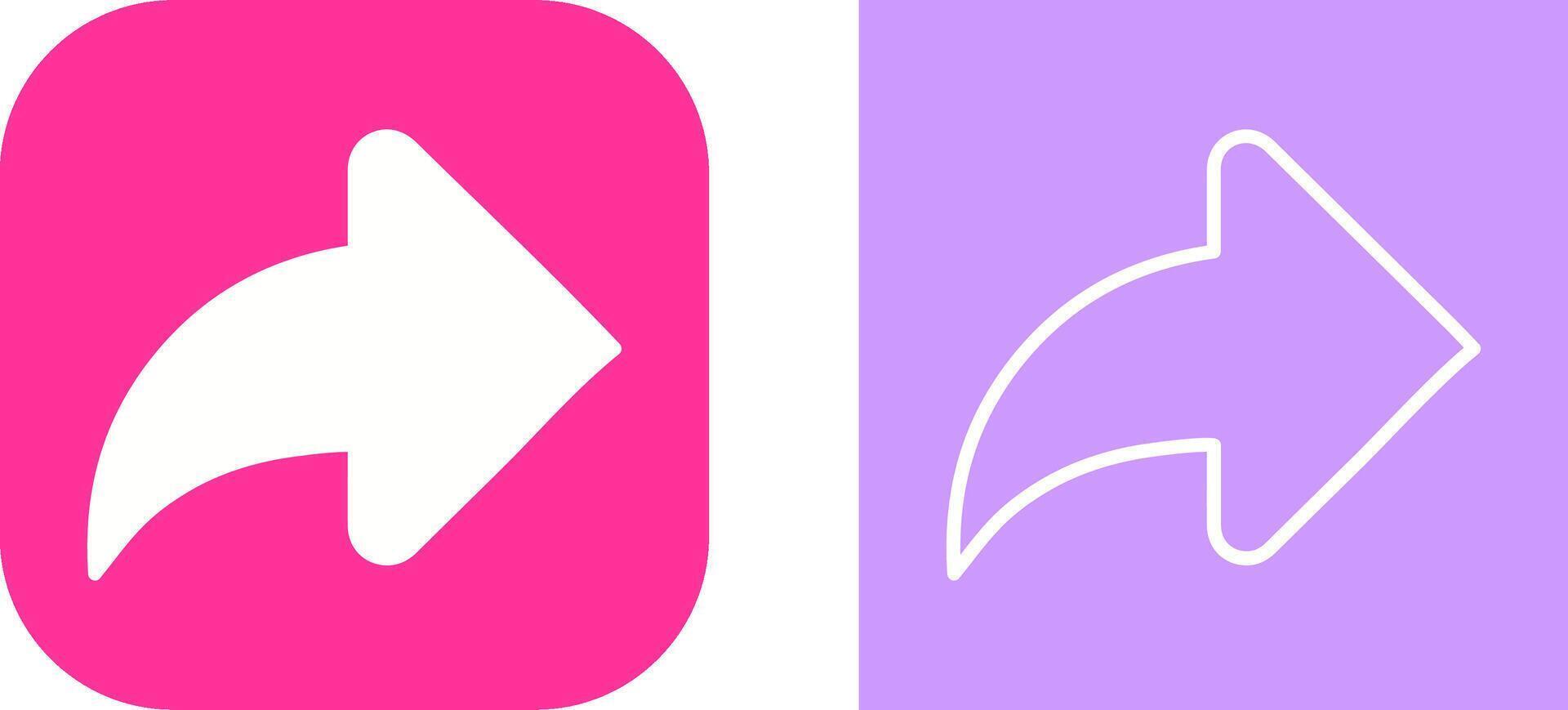 Right Back Arrow Vector Icon