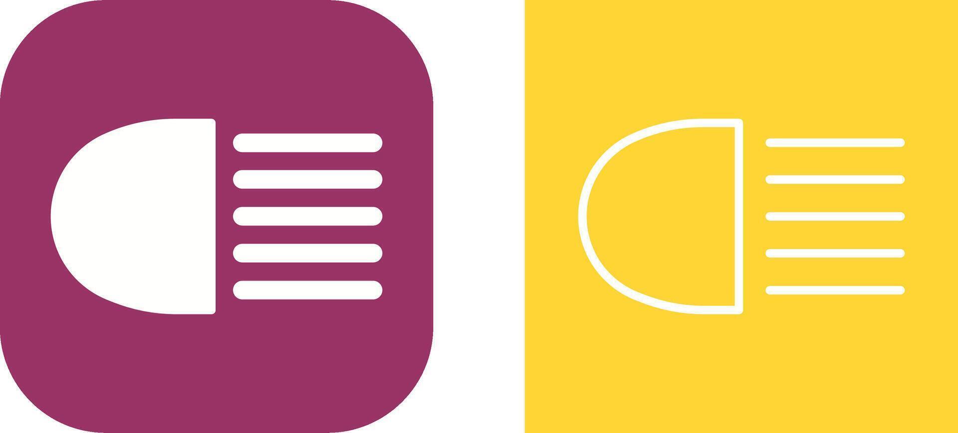Headlight Vector Icon