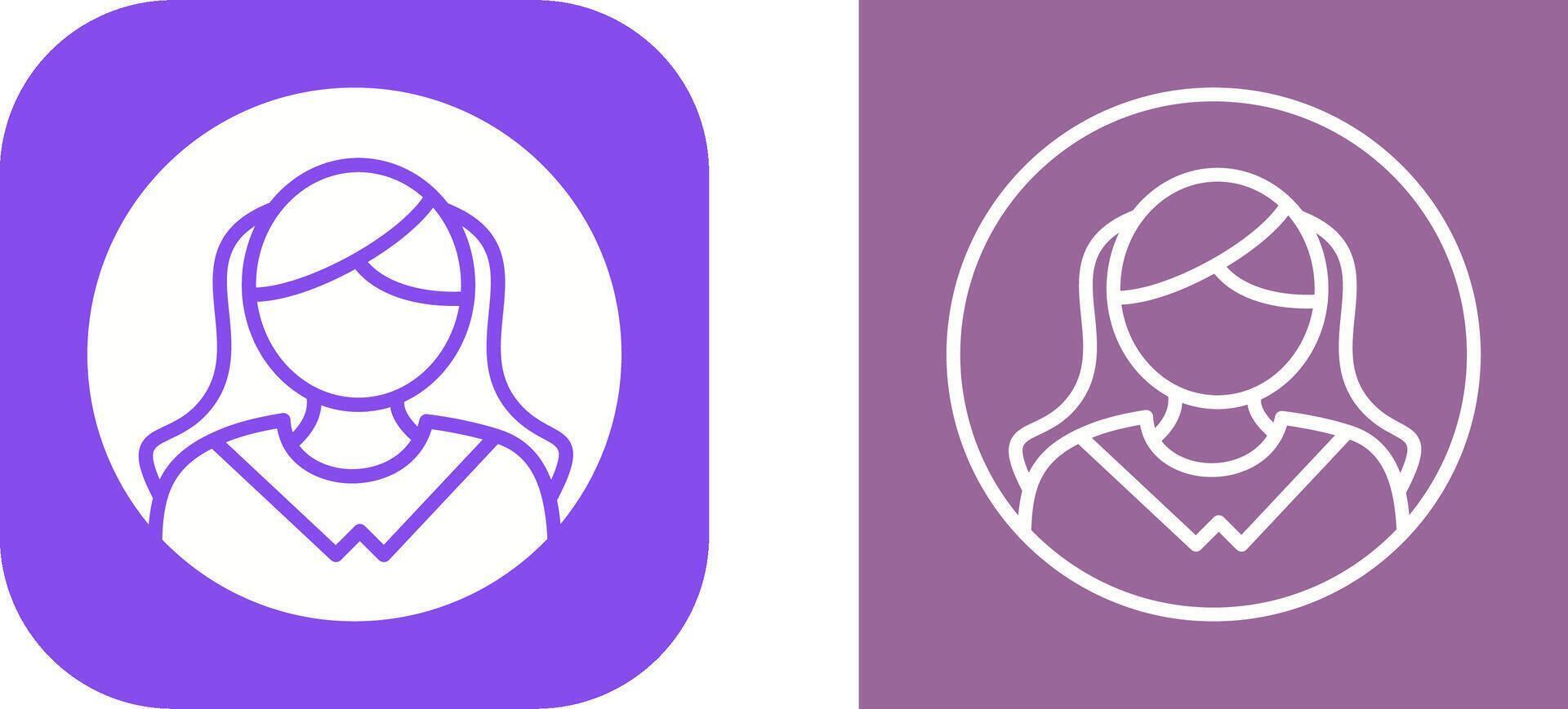 Female Profile Vector Icon
