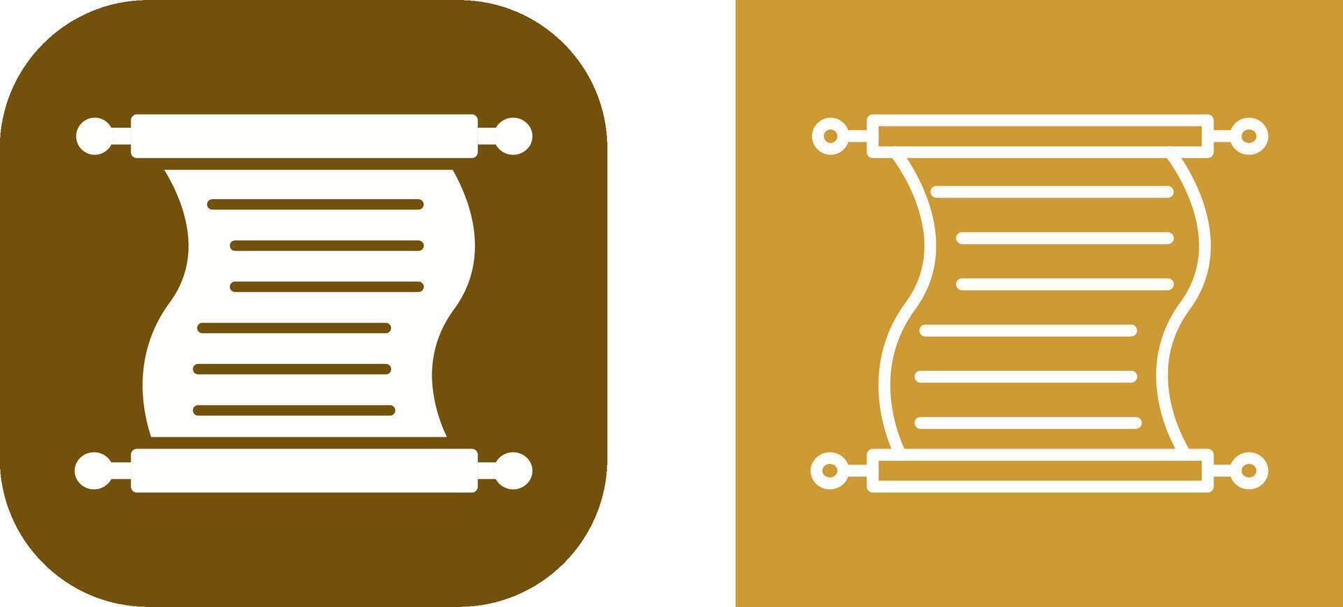 Scroll of Paper Vector Icon