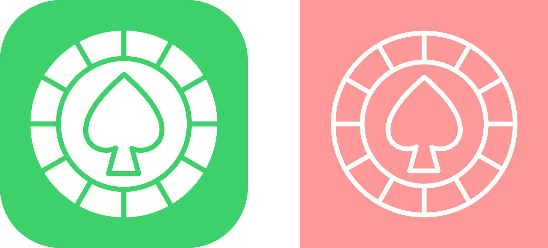 Spade Chip Vector Icon