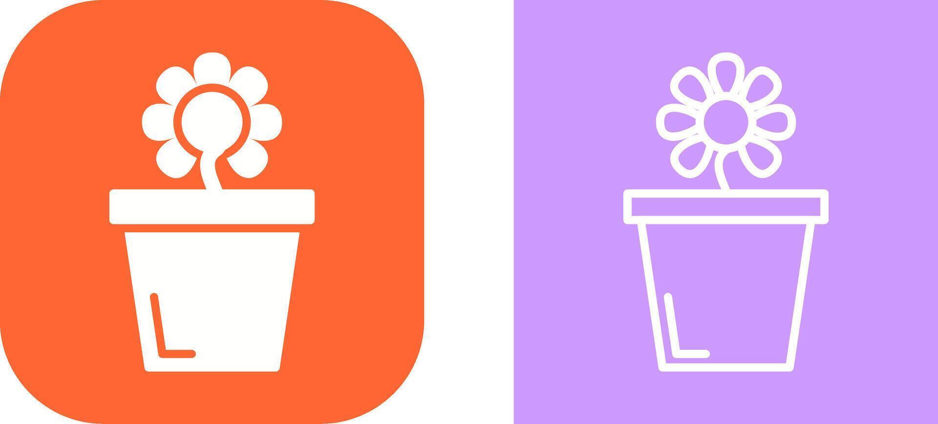 Flower Pot Vector Icon