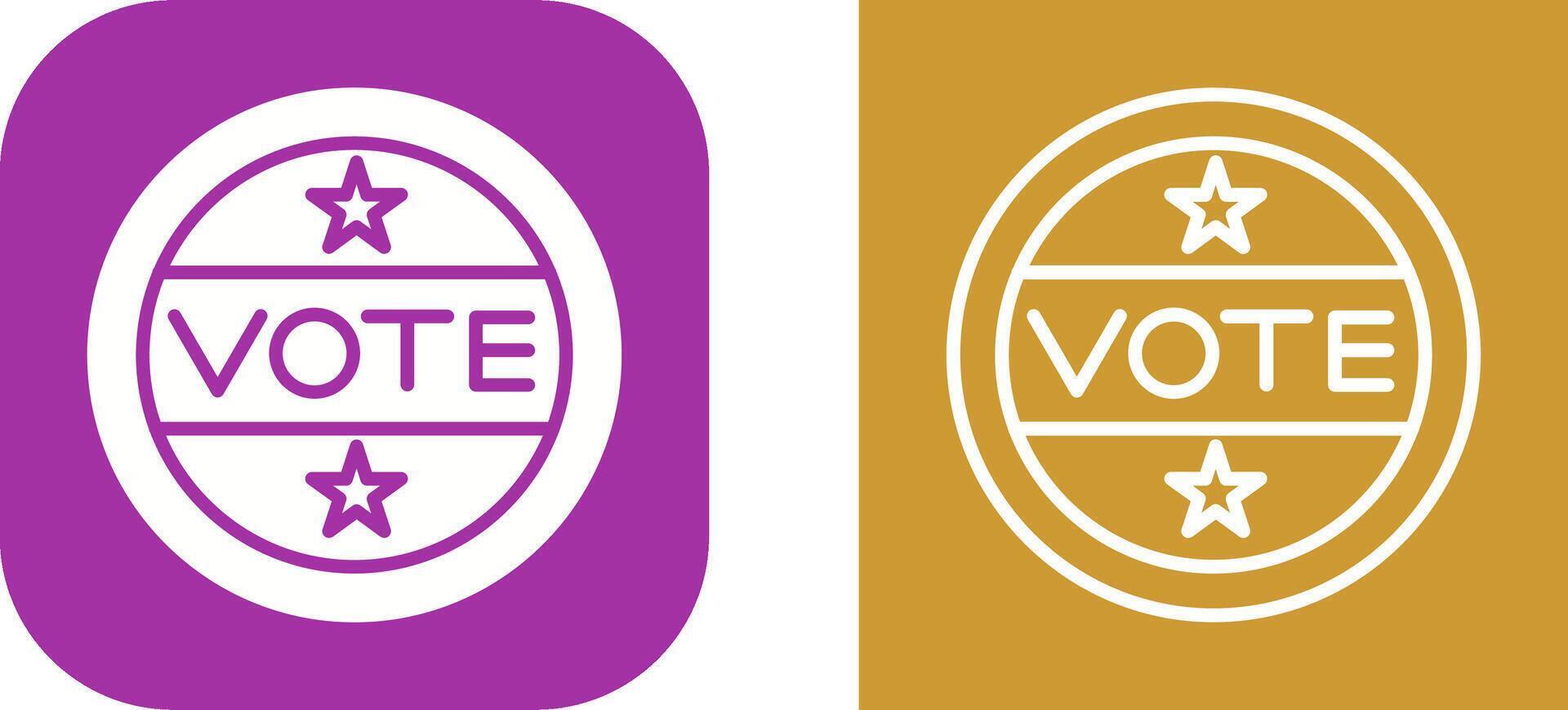 Vote Sticker Vector Icon