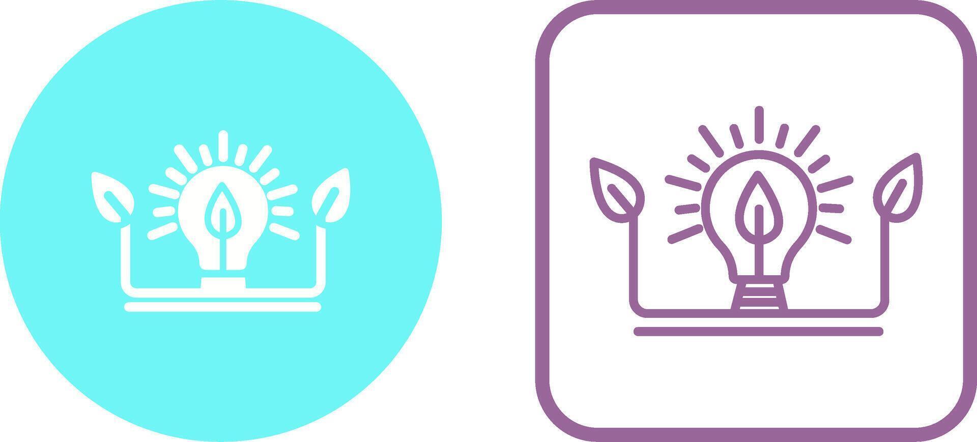 Ecology Bulb Vector Icon