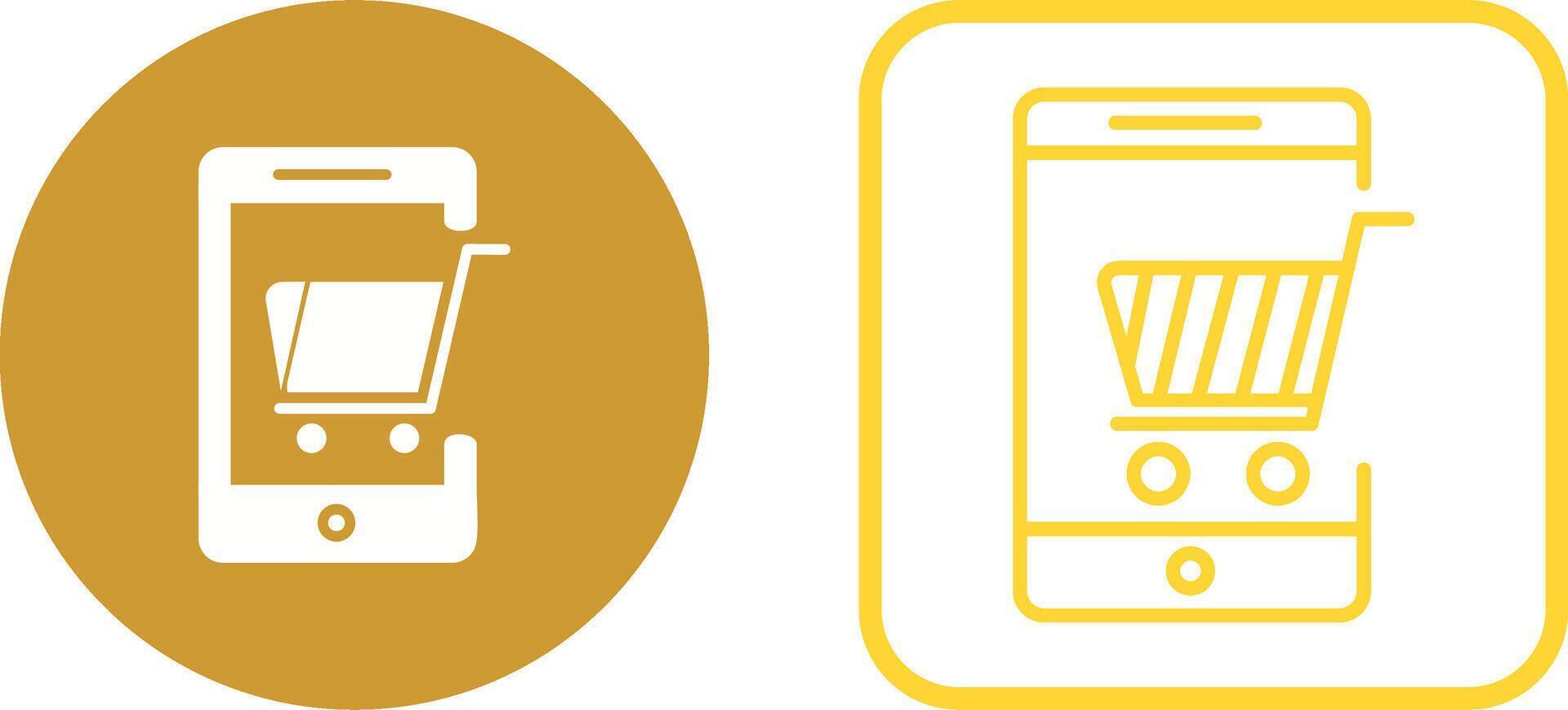 Mobile Shopping Vector Icon