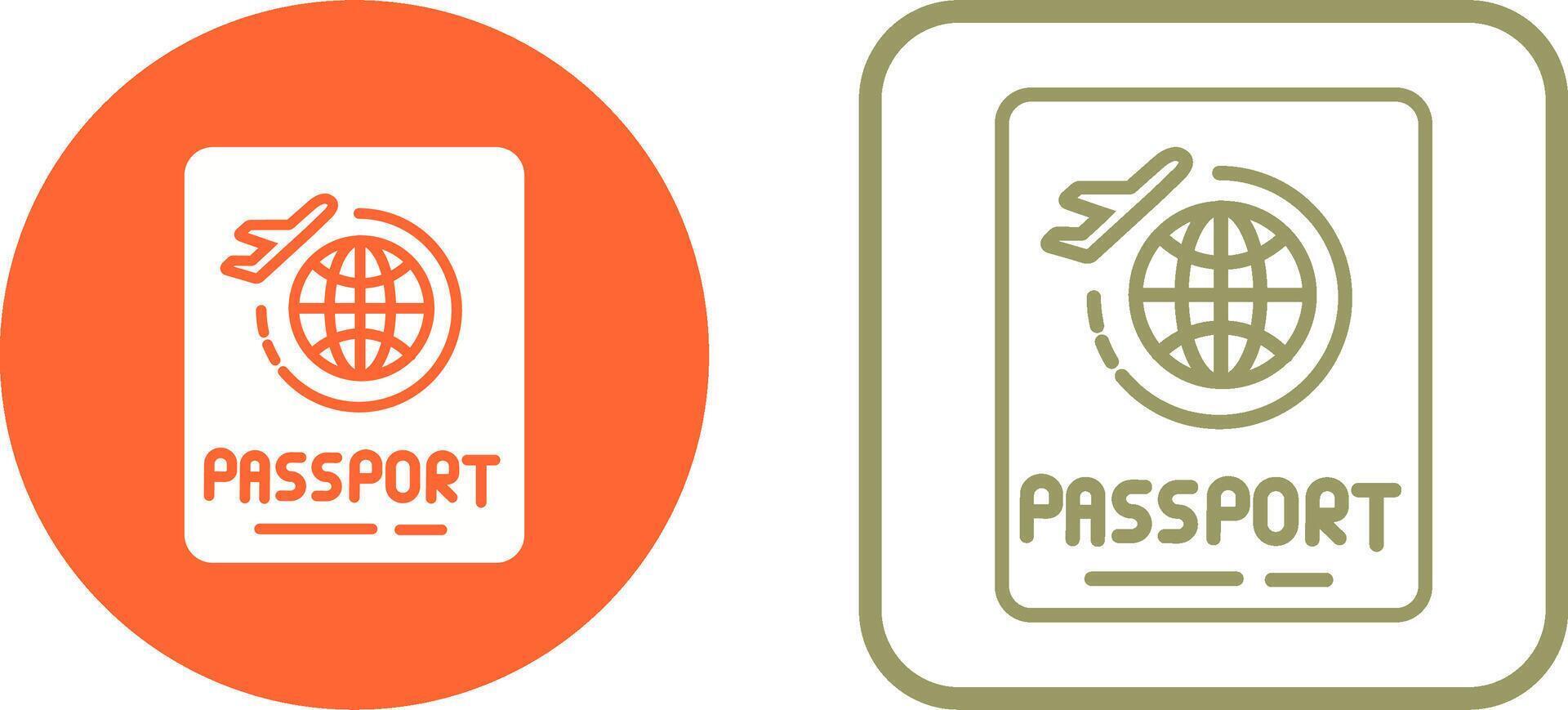 icono de vector de pasaporte