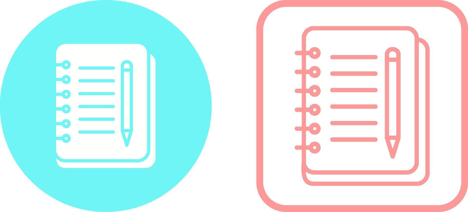Notebook And Pen Vector Icon