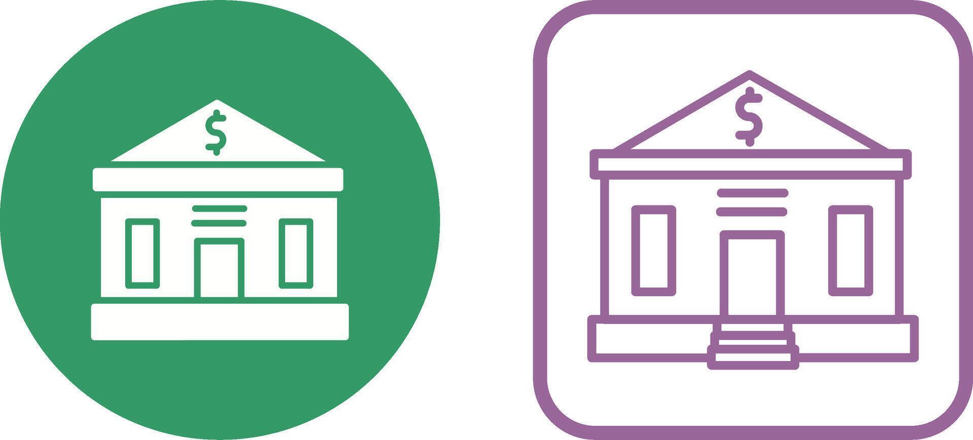 Bank Building Vector Icon