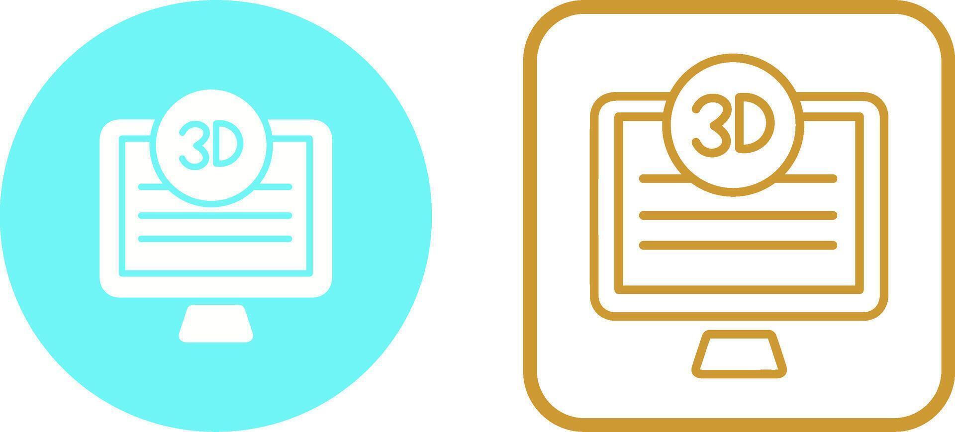 3D Quality Screen Vector Icon