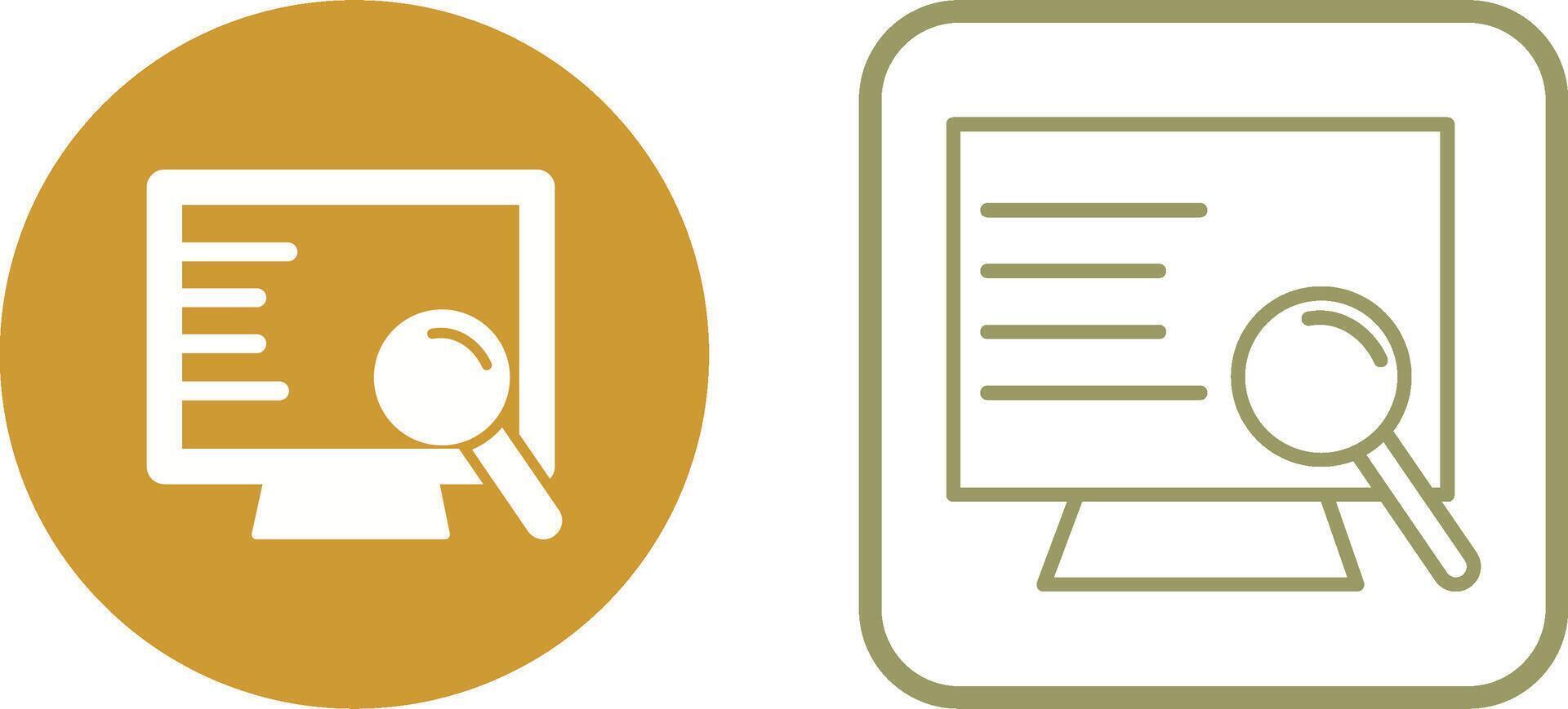 Computer Search Vector Icon