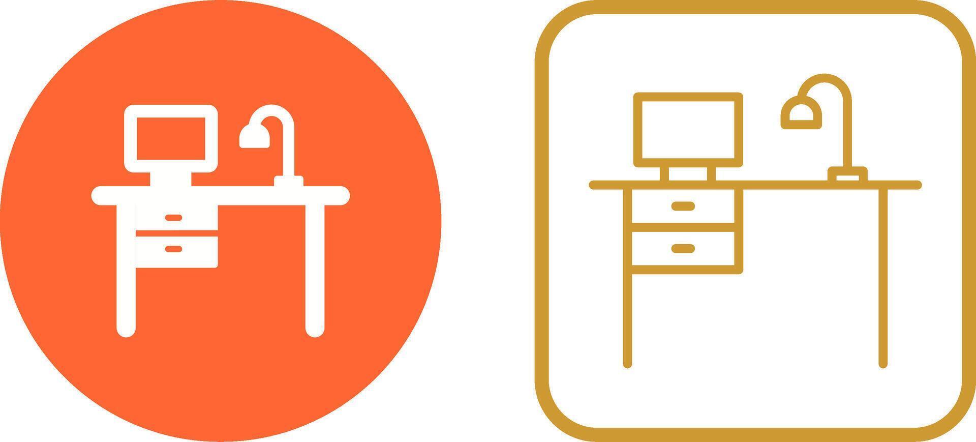 Working Desk Vector Icon