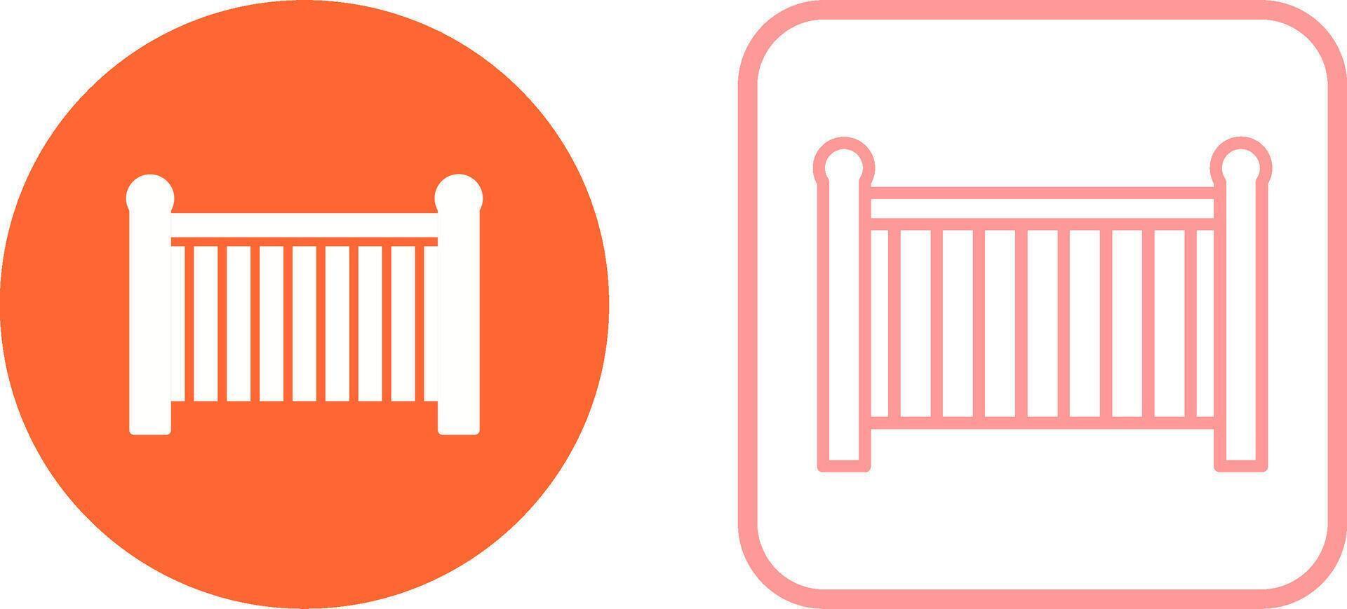 Baby Cot Vector Icon