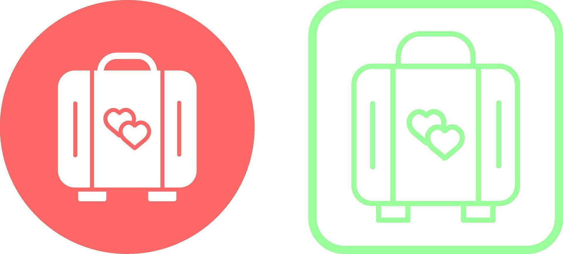 Lover Suitcase Vector Icon