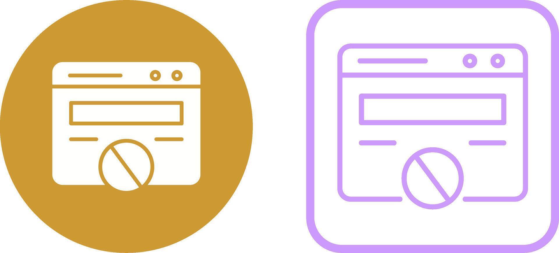 Block Website Vector Icon