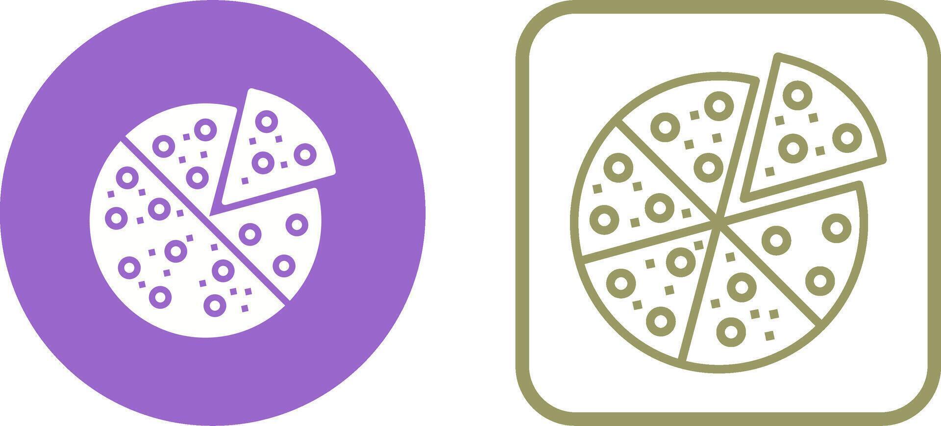 icono de vector de rebanada de pizza