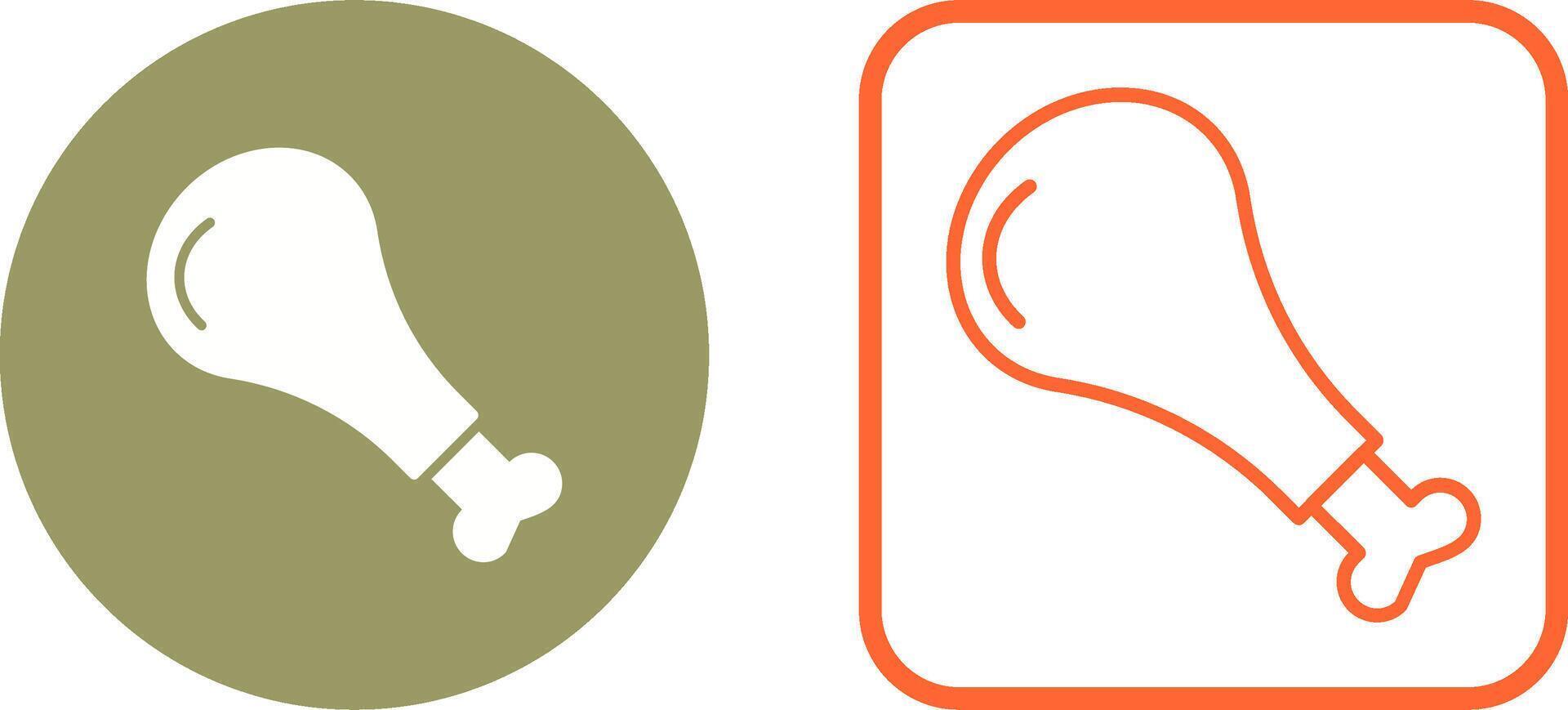 Chicken Leg Vector Icon