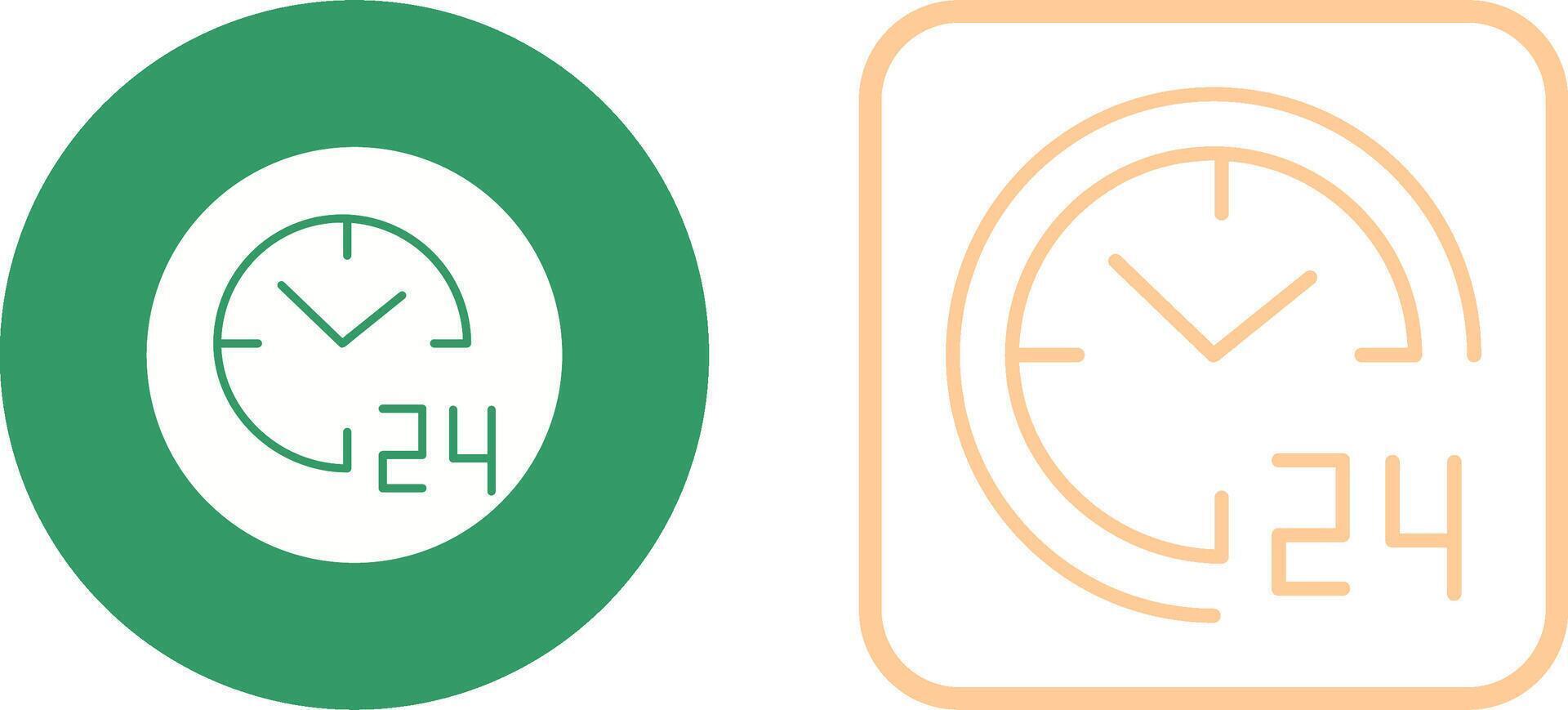 24 hours Vector Icon