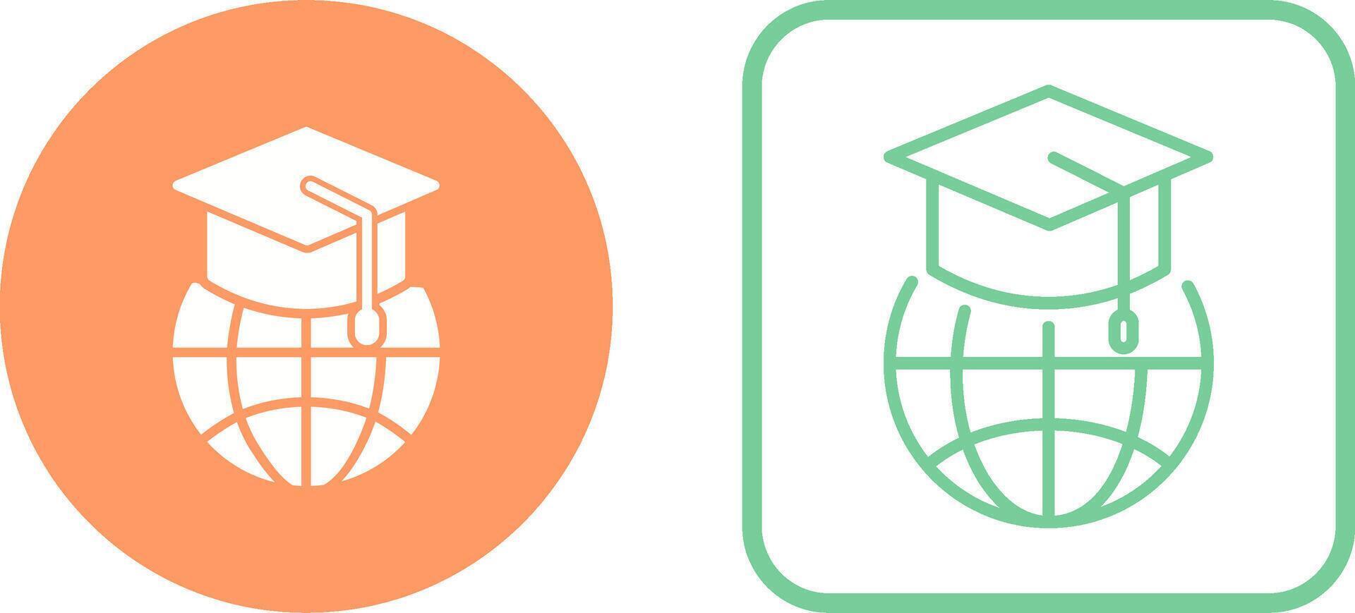 icono de vector de educación global