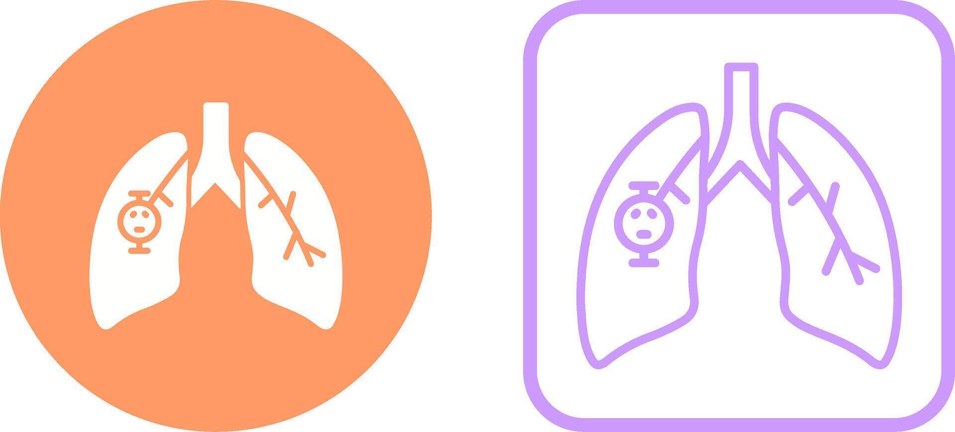 Lung Cancer Vector Icon