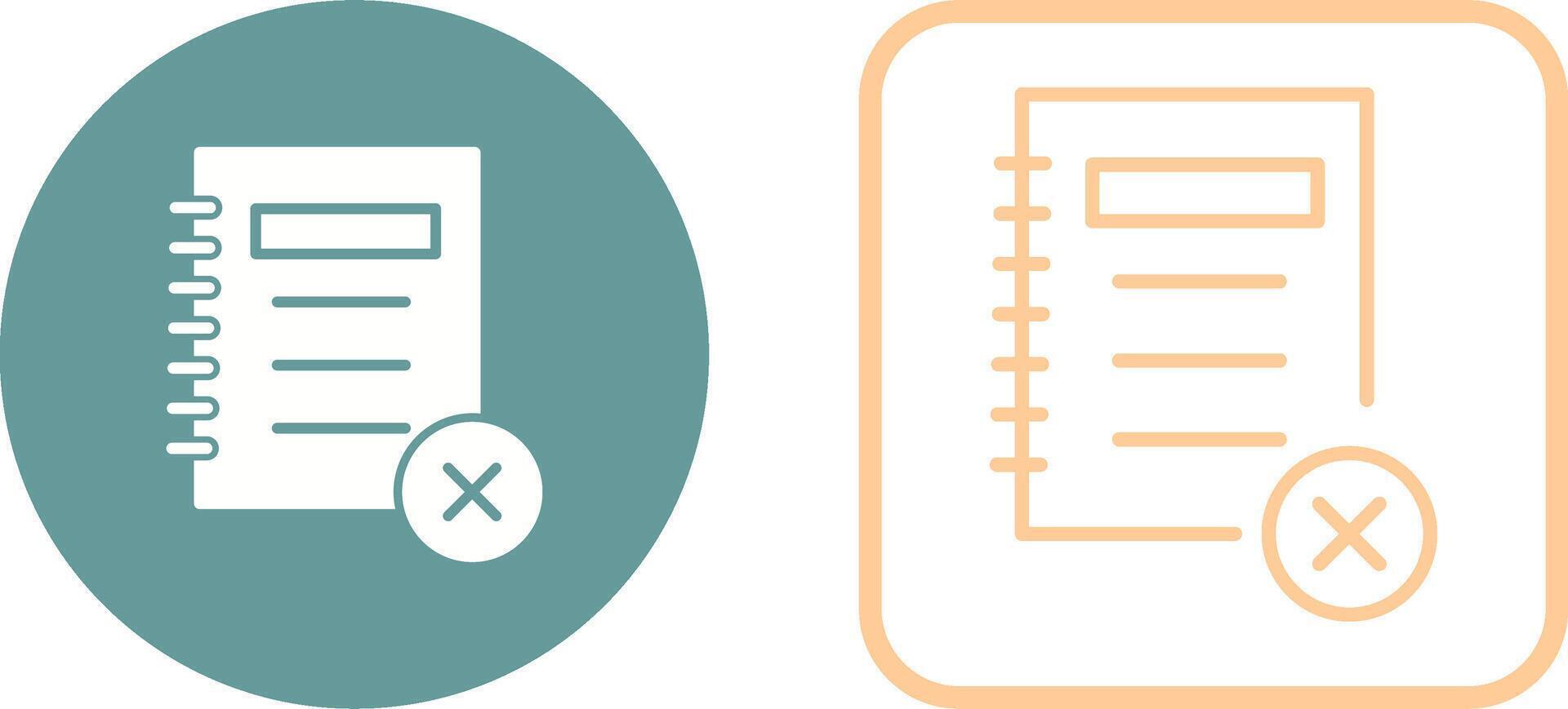 Unchecked Notes Vector Icon