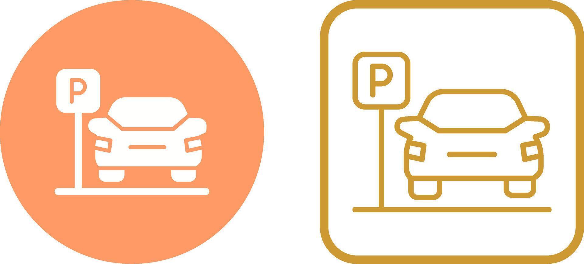 icono de vector de estacionamiento