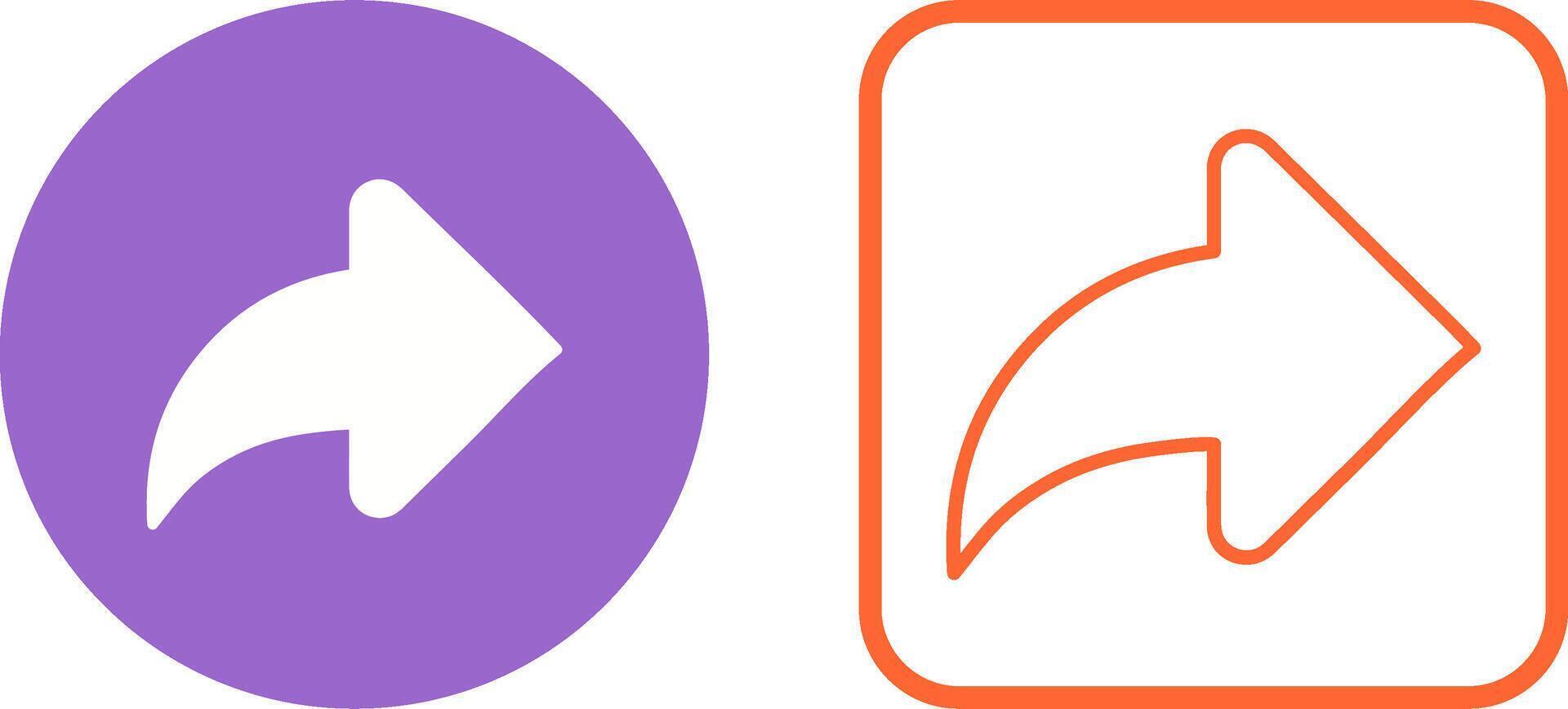 Right Back Arrow Vector Icon