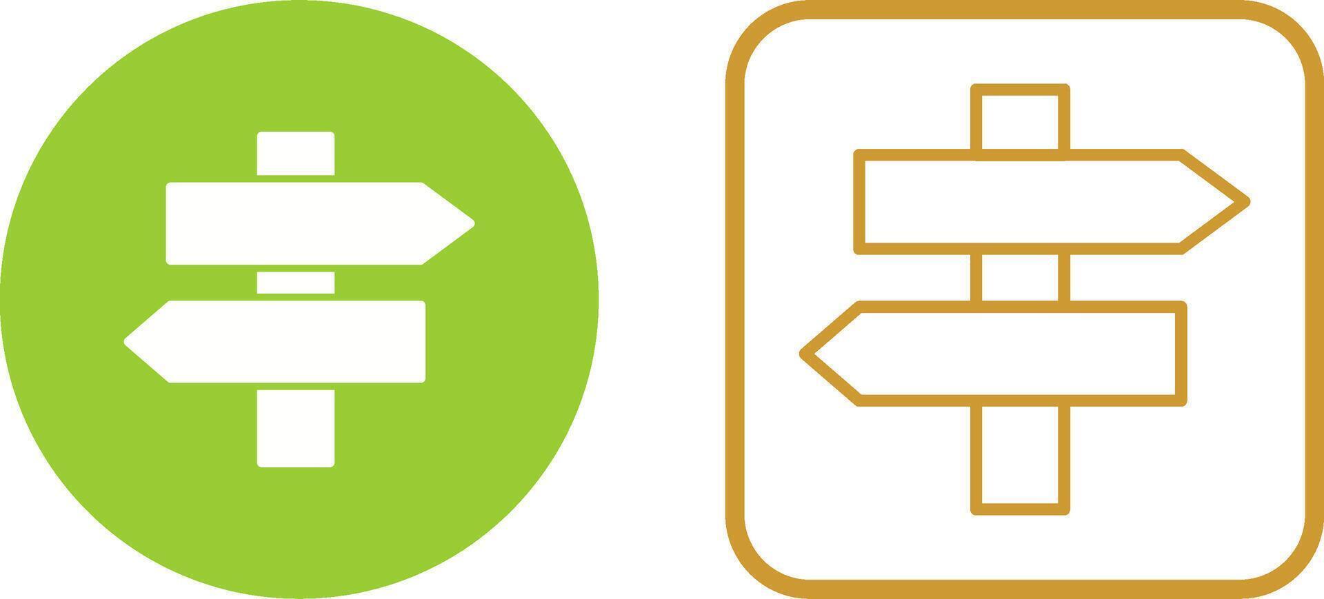 Signpost Vector Icon