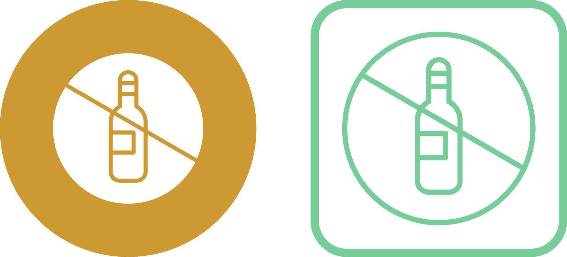 No Drinking Vector Icon