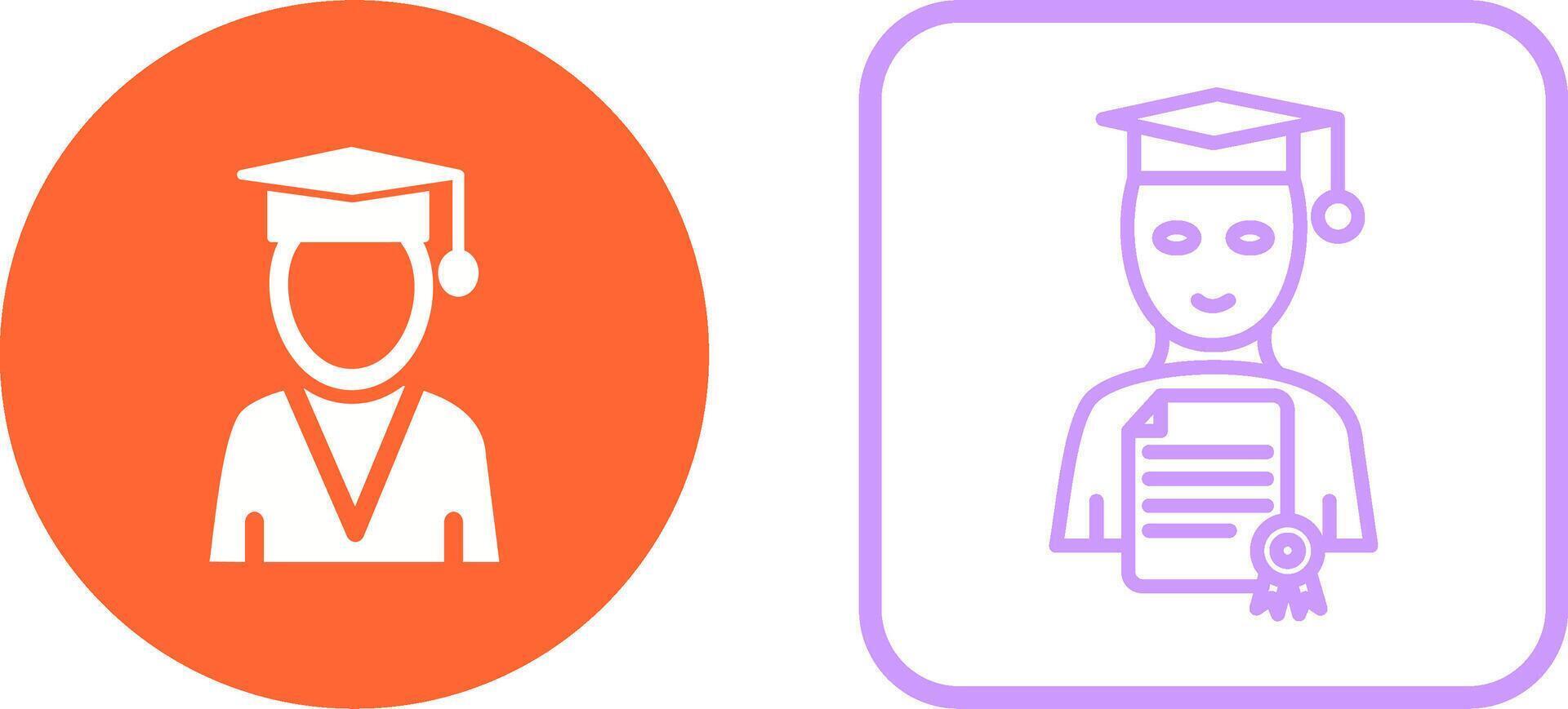 Student Holding Degree Vector Icon