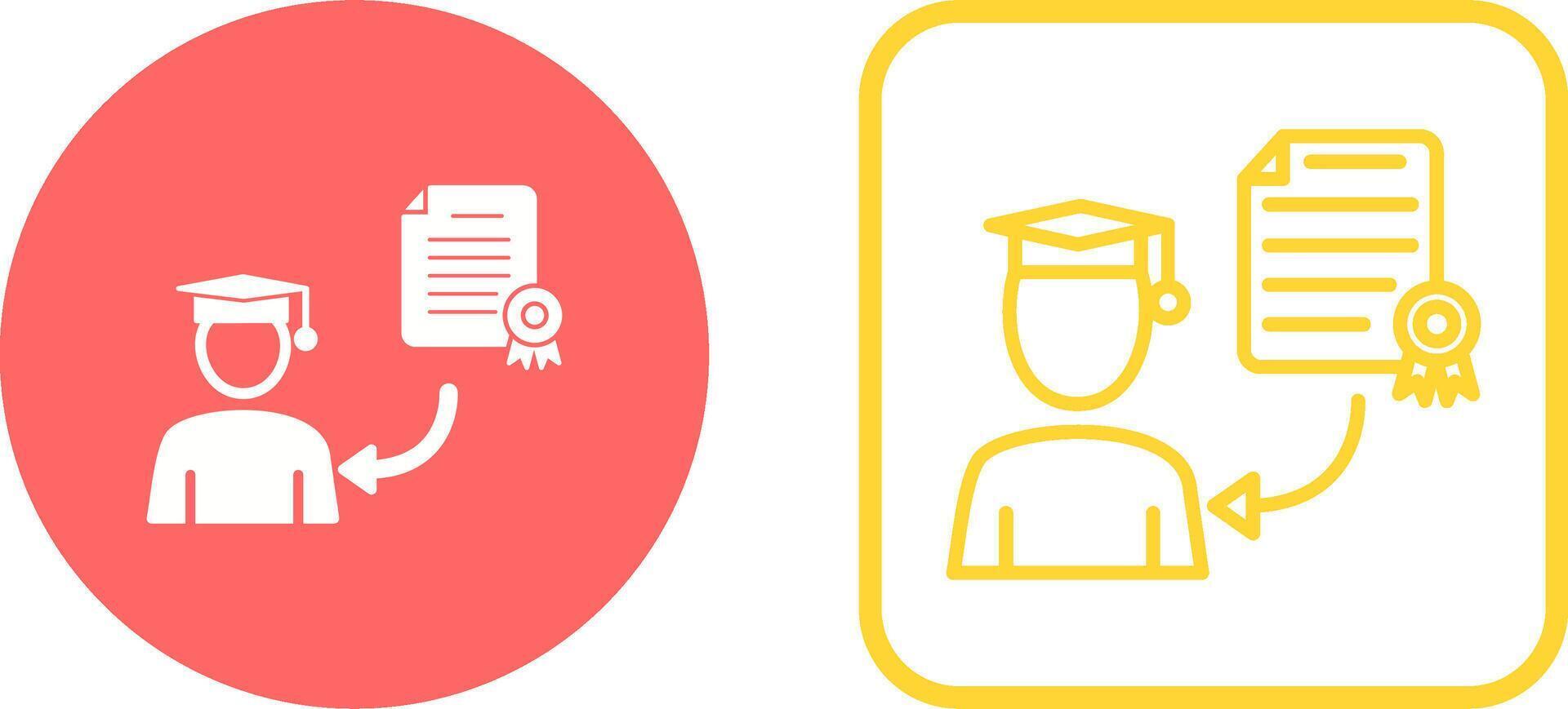 Receiving Diploma Vector Icon
