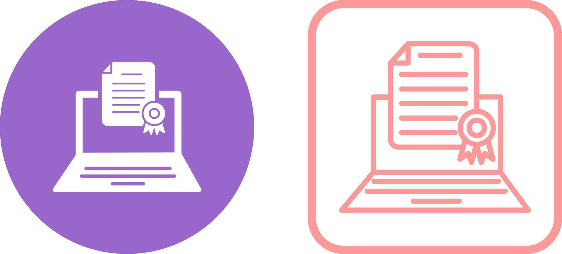 Online Graduation Vector Icon