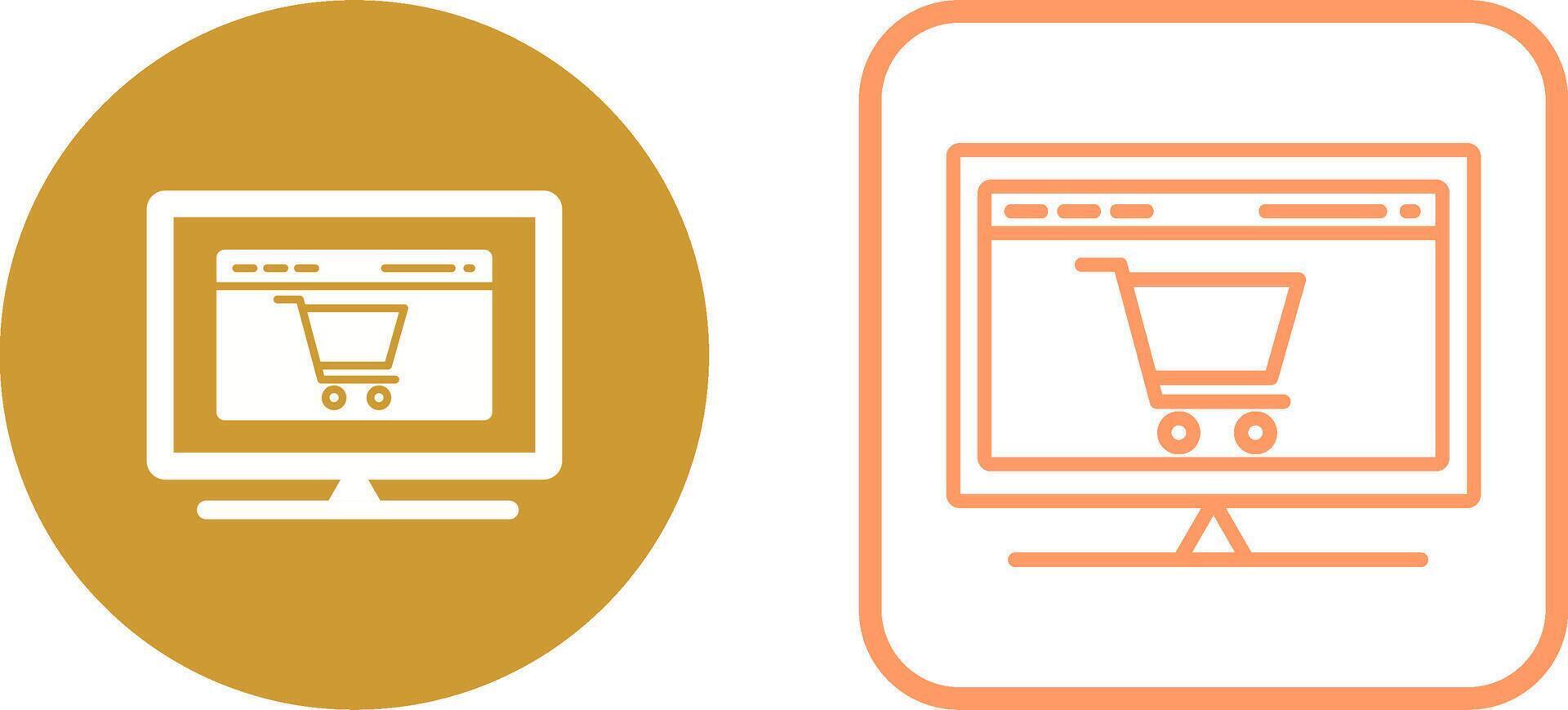 icono de vector de configuración de comercio electrónico