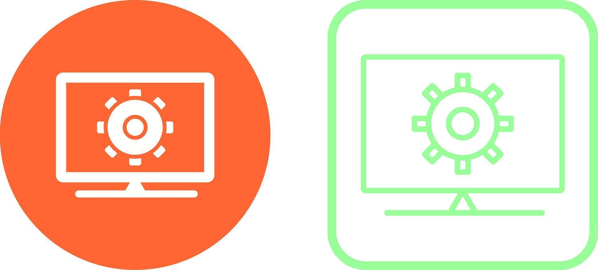 Computer Settings Vector Icon