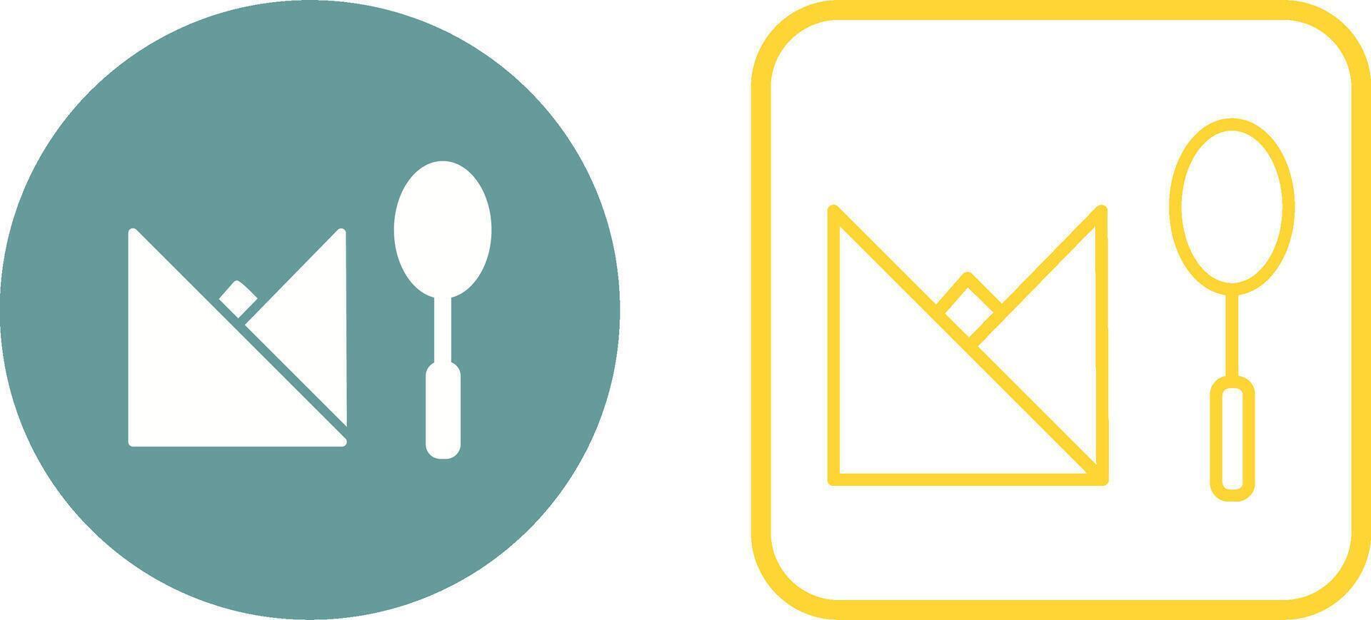 Spoon and Napkin Vector Icon
