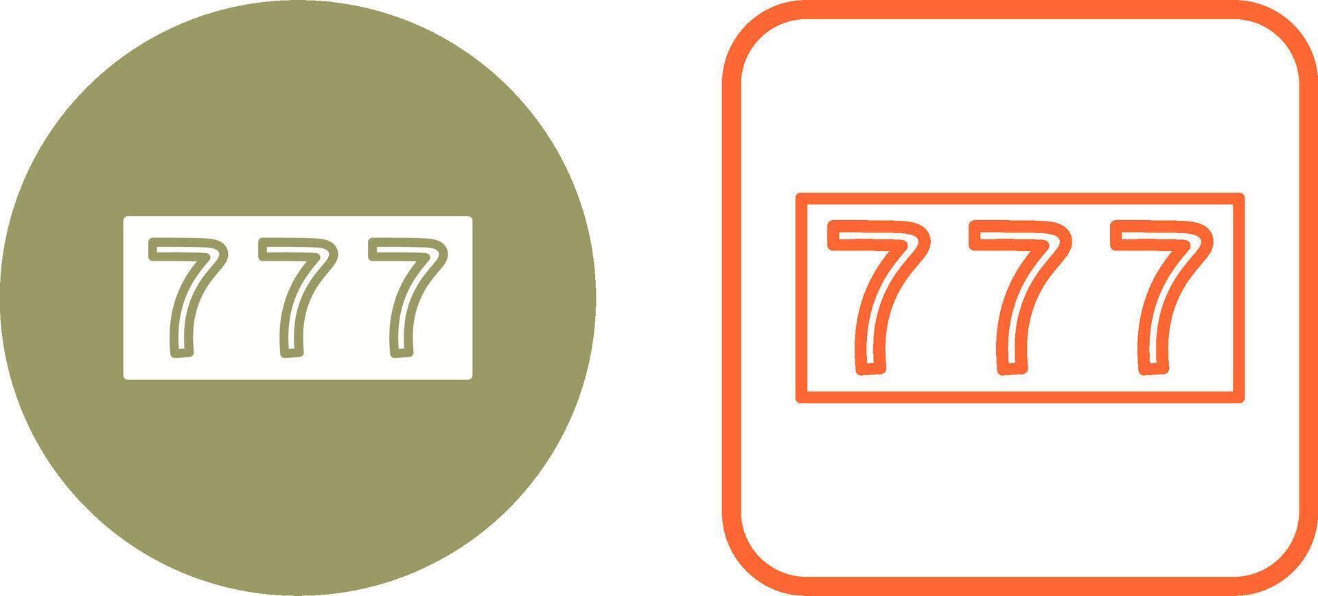 Triple Sevens Vector Icon