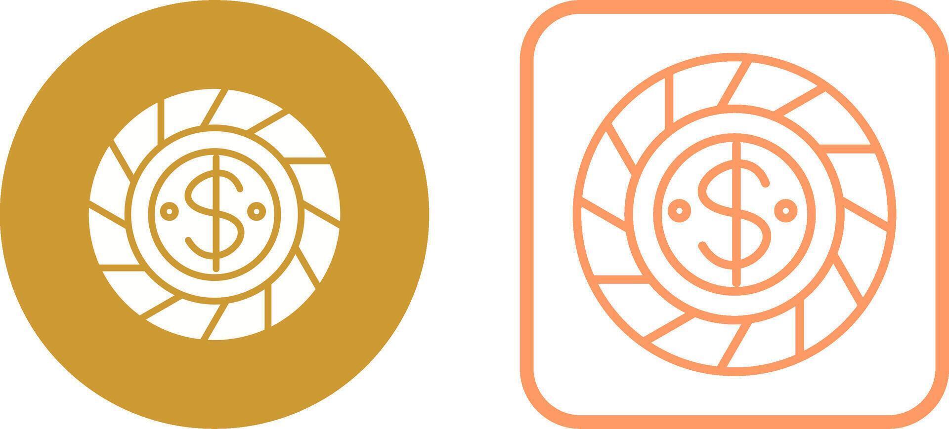 Dollar Chip Vector Icon