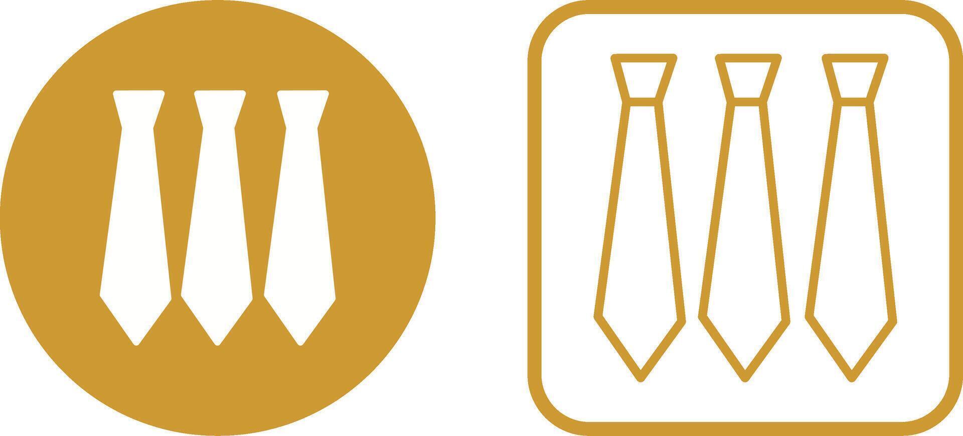 Three Ties Vector Icon