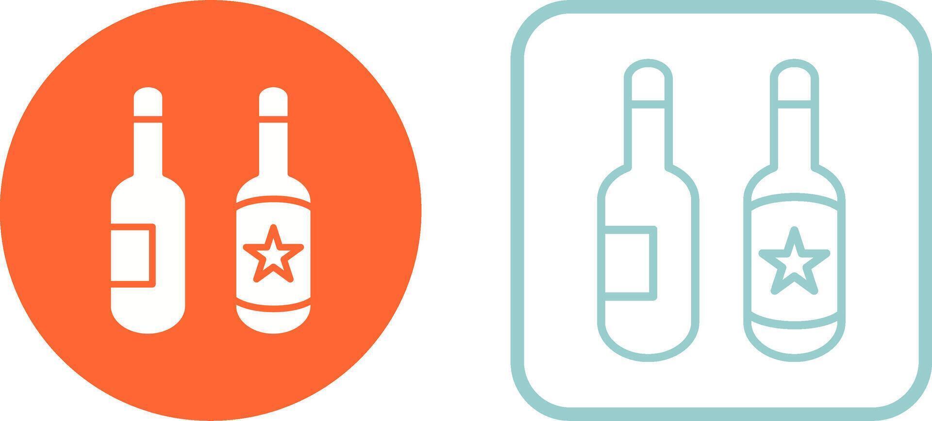 icono de vector de botellas de cerveza