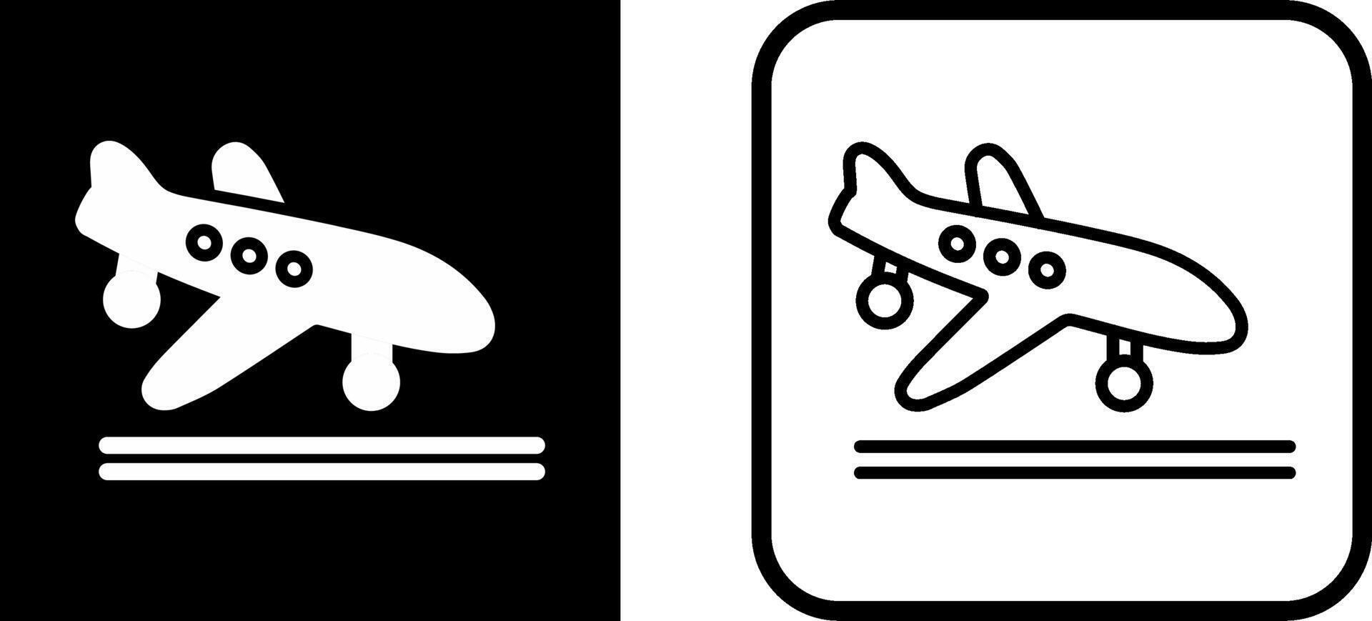 icono de vector de aterrizaje de vuelo