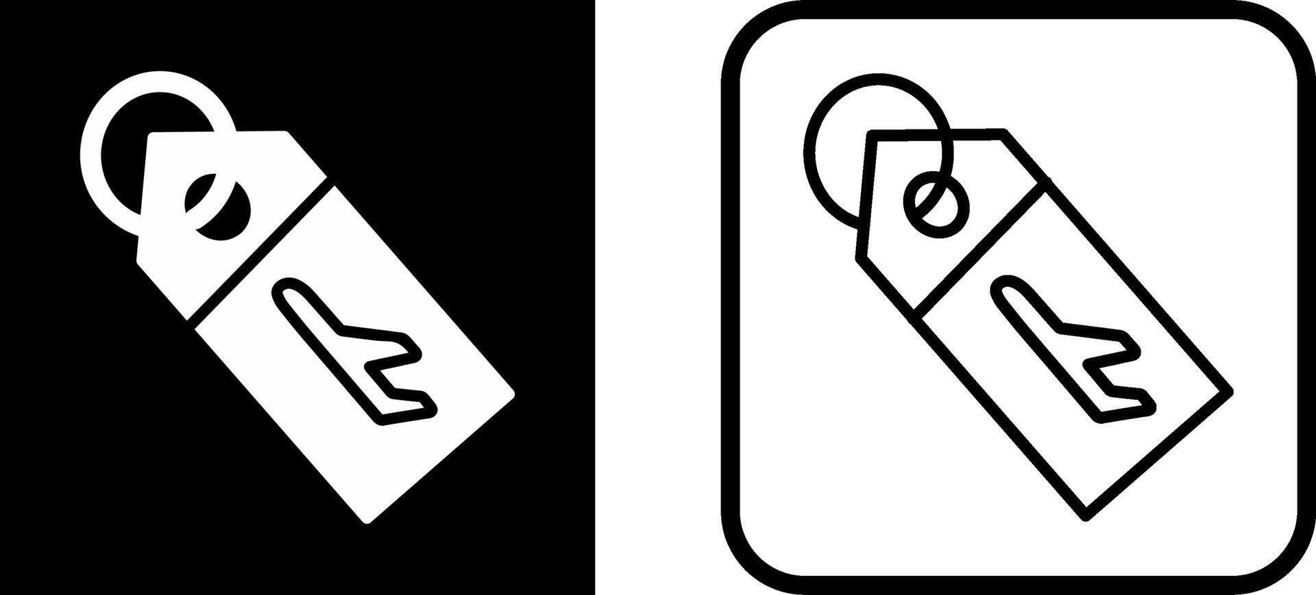 Luggage Tag Vector Icon