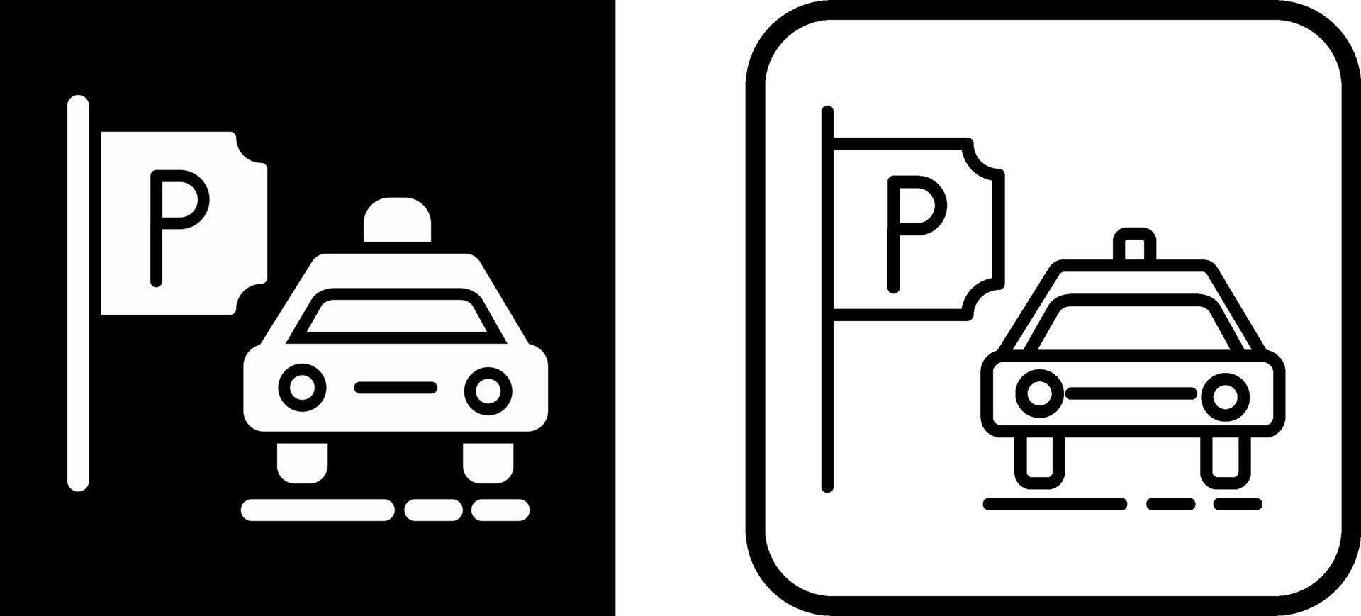 Taxi Stand Vector Icon