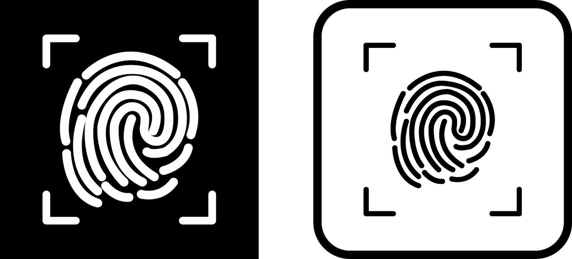 Fingerprint Lock Vector Icon