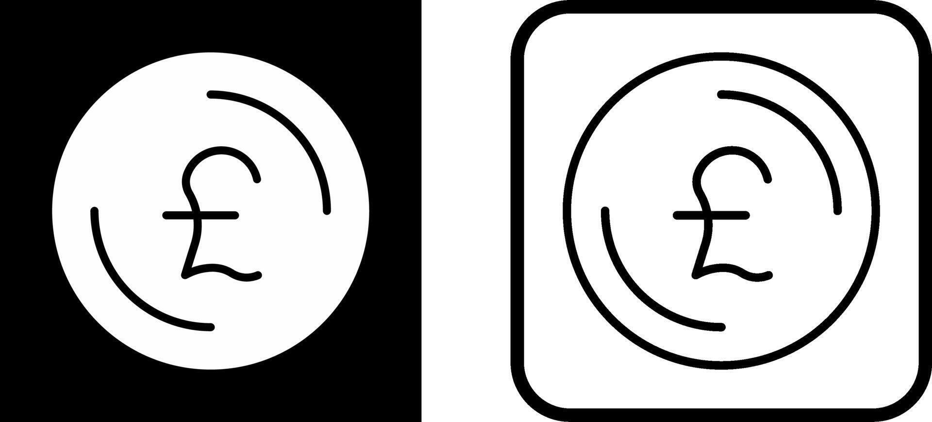 icono de vector de símbolo de libra