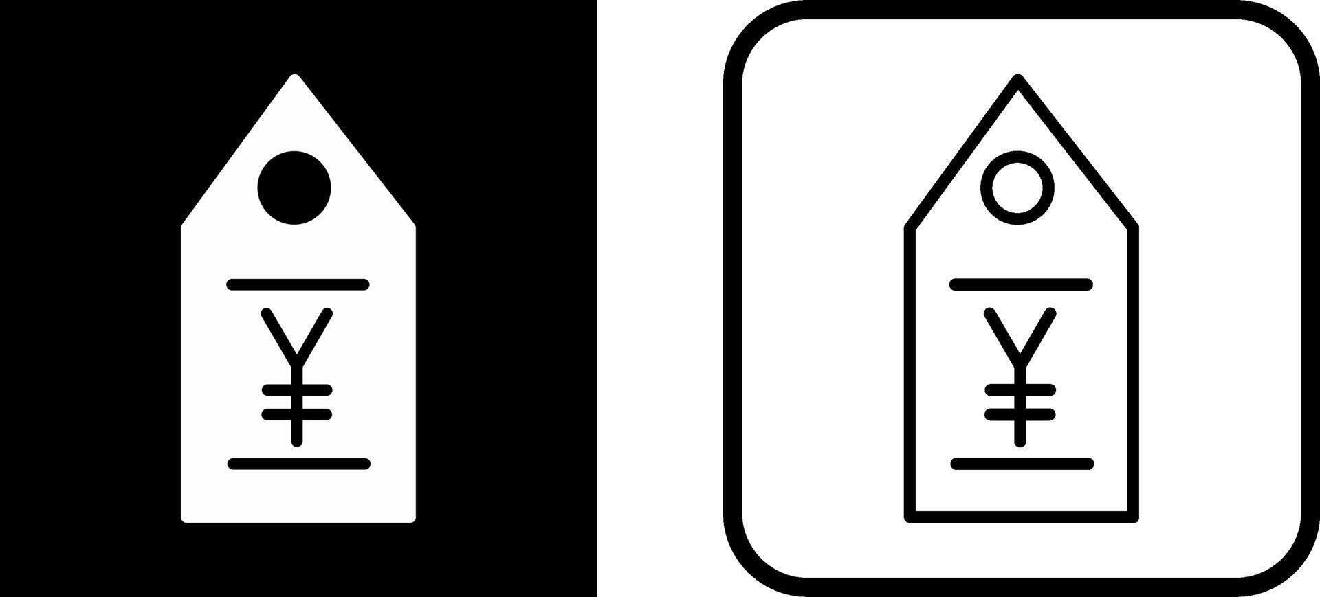 Yen Tag Vector Icon