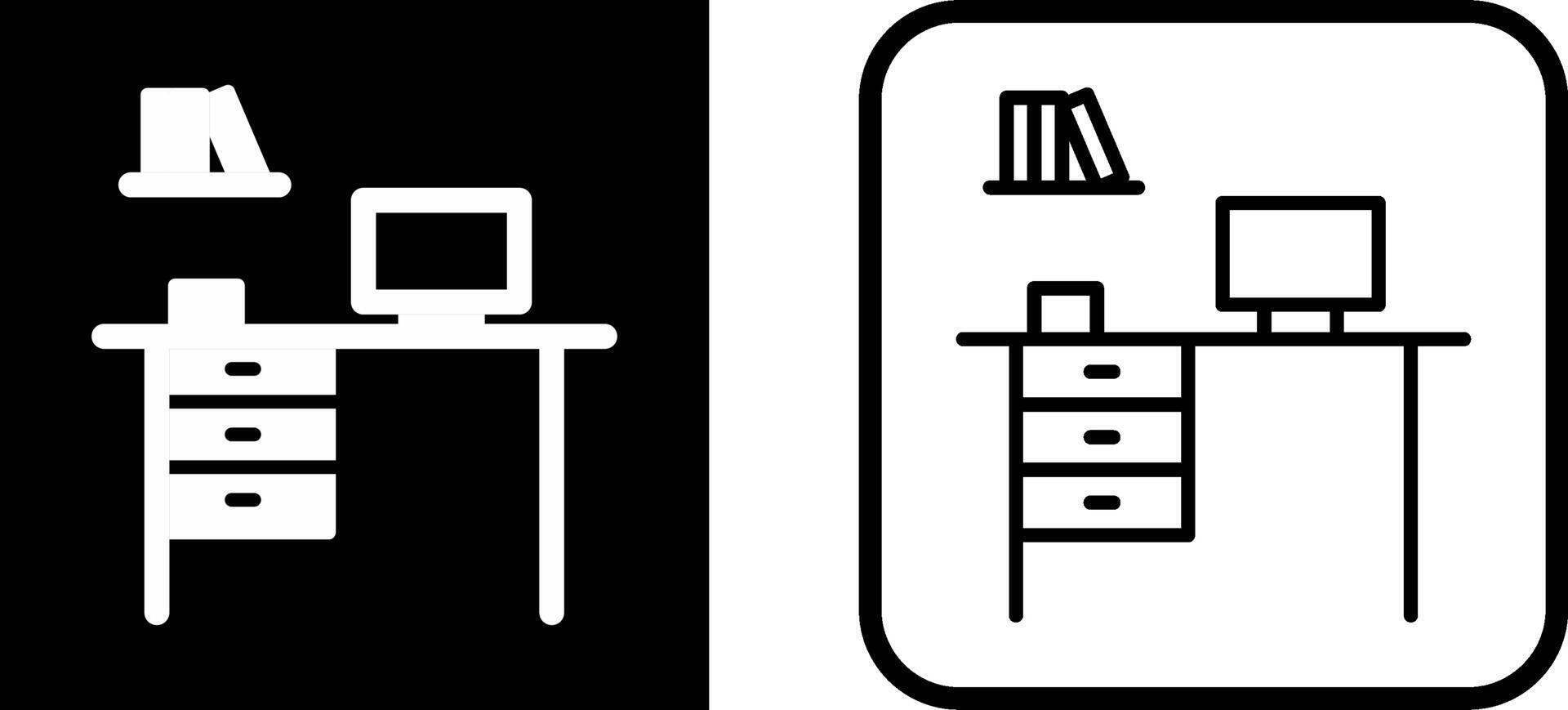 Office Desk Vector Icon