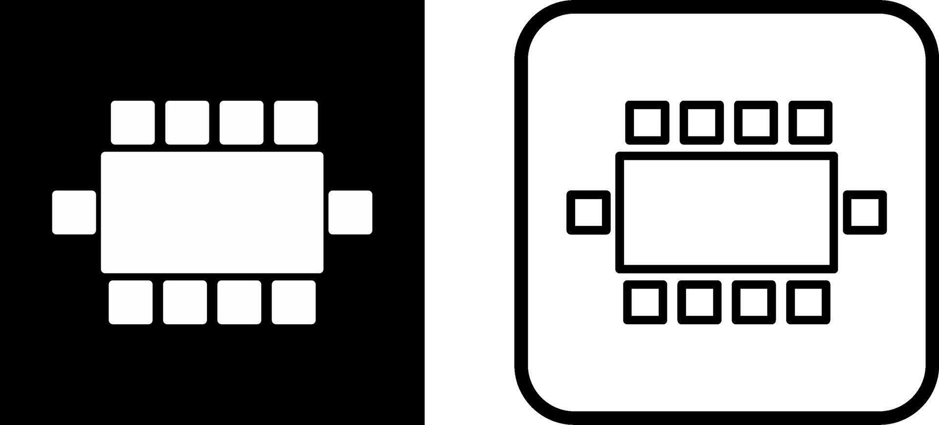 icono de vector de silla de sala de conferencias