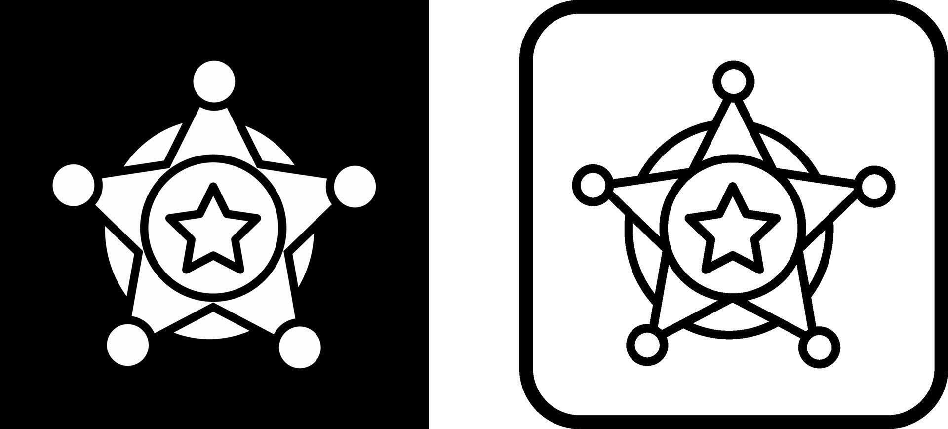 Sheriff Badge Vector Icon