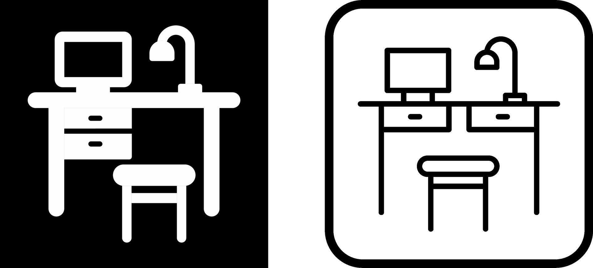 Simple Desk Vector Icon